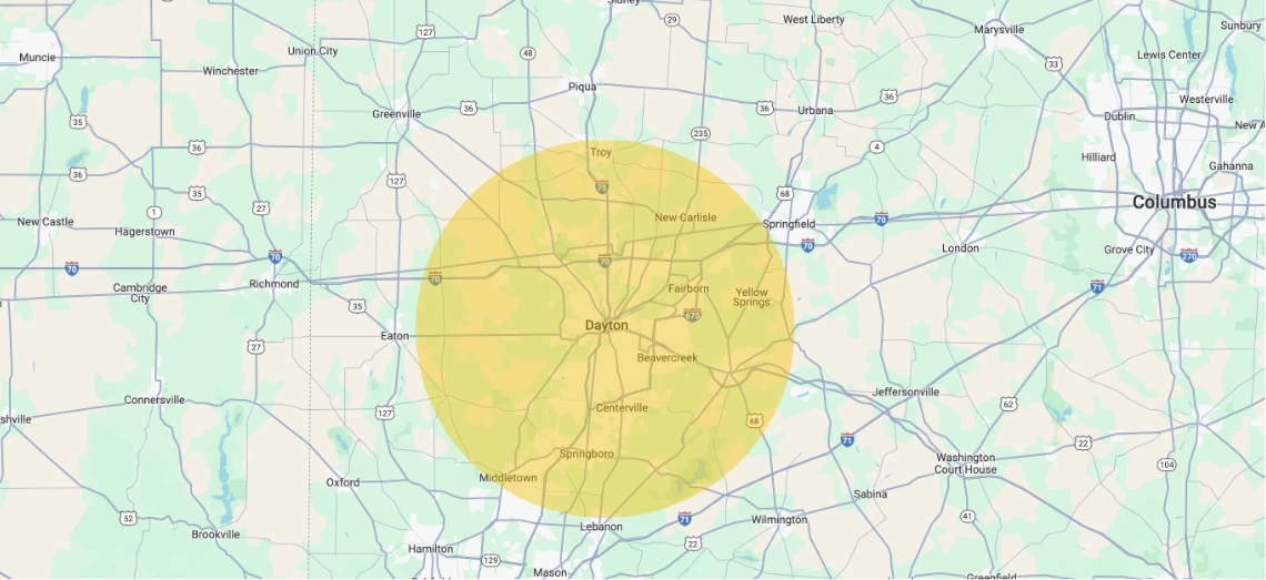 Company service area image